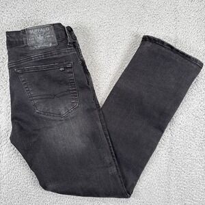 Buffalo David Bitton Jeans Mens 31x32 (fit 33x31) Black Story‎ Straight Six